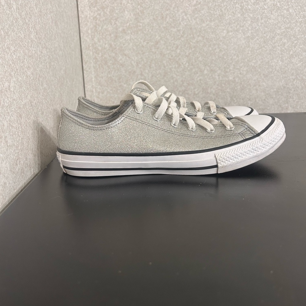 Converse Silver Glitter Low-Tops